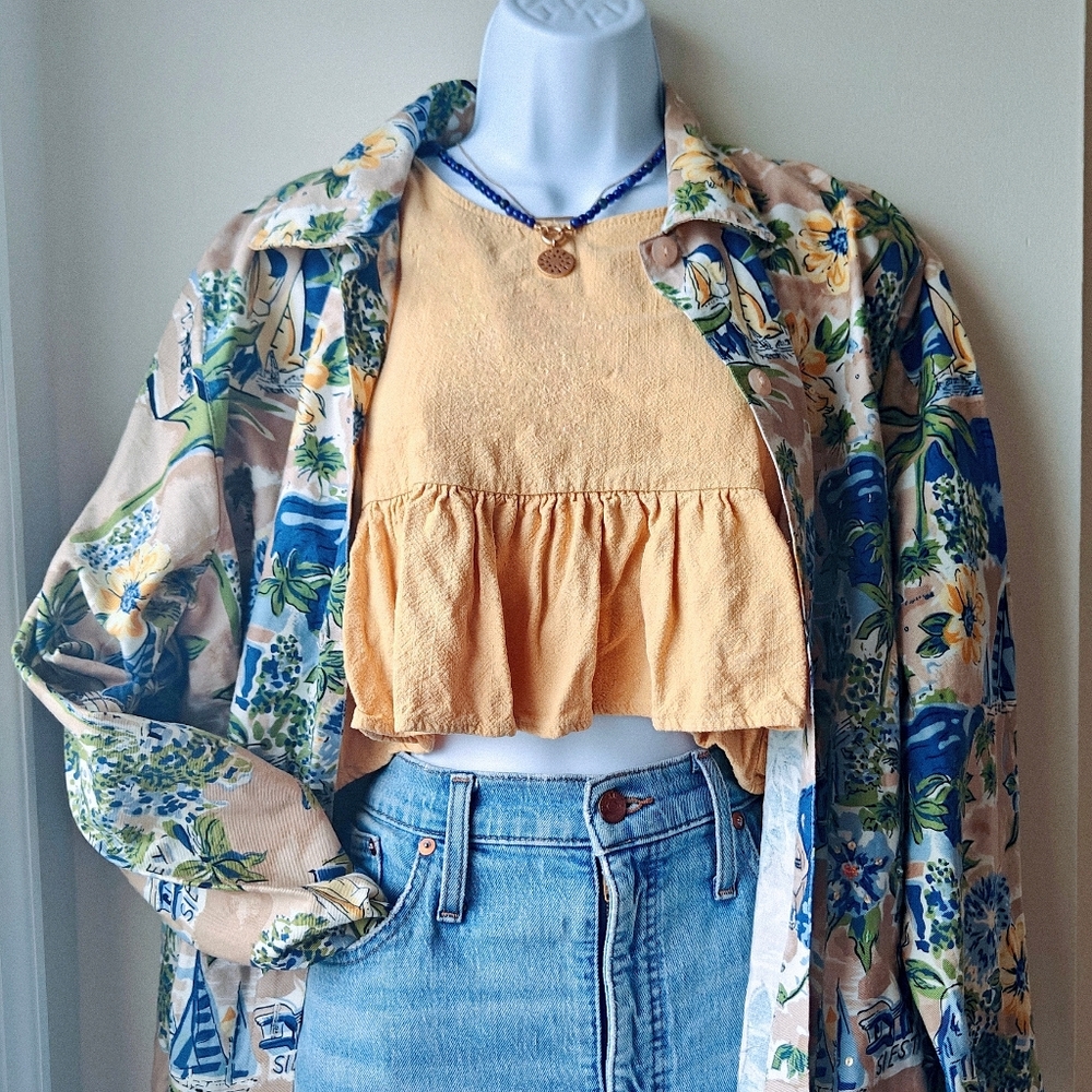 Allyson Whitmore Seaside Beach Vacation Print Jacket